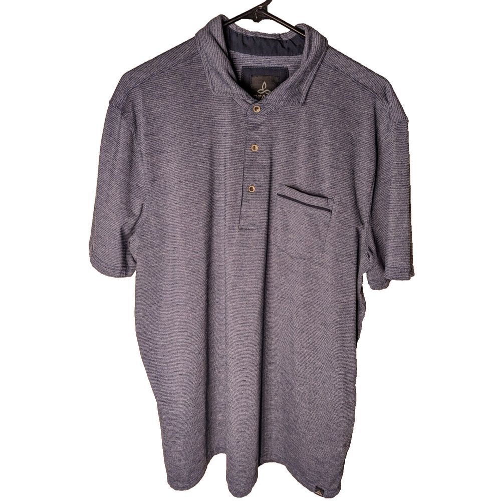 Prana Gray Polo Shirt for Men